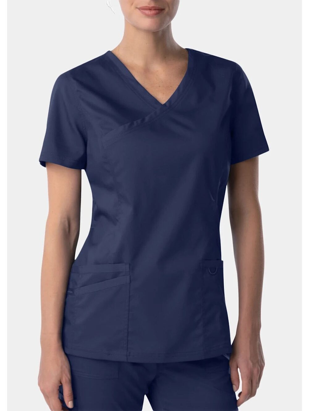 Landau ProFlex Navy Blue Scrub Top Size Small